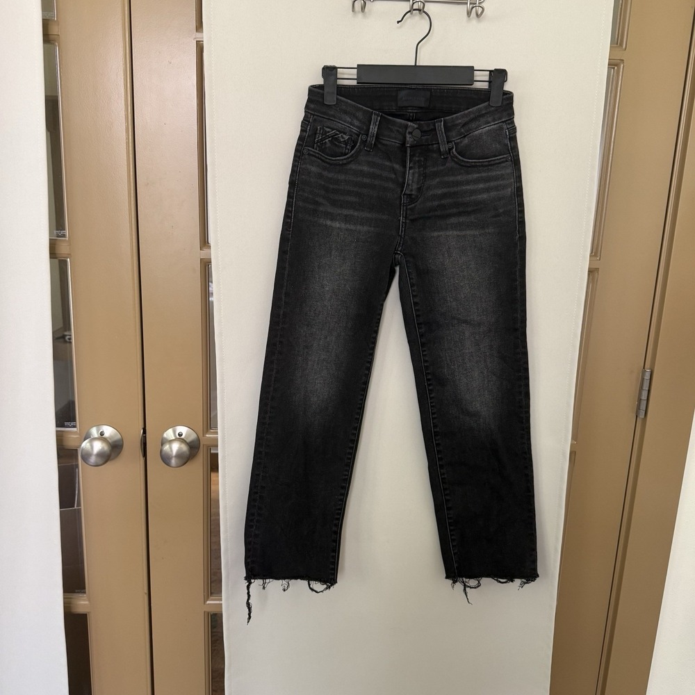 Buckle Black Womens 24 Black Mid Rise Crop Straight Leg Jeans Fit No 53